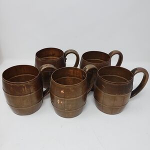 Vintage Copper Mugs Set